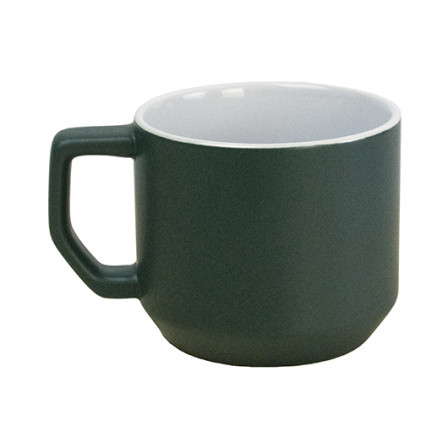 QUADRA, Керамічне горнятко з оригінальною геометричною ручкою, 330 мл під нанесення зображення