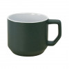 QUADRA, Керамічне горнятко з оригінальною геометричною ручкою, 330 мл Зелений
