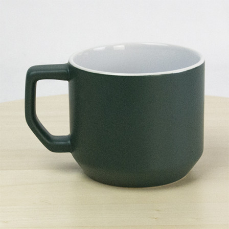 QUADRA, Керамічне горнятко з оригінальною геометричною ручкою, 330 мл під нанесення зображення