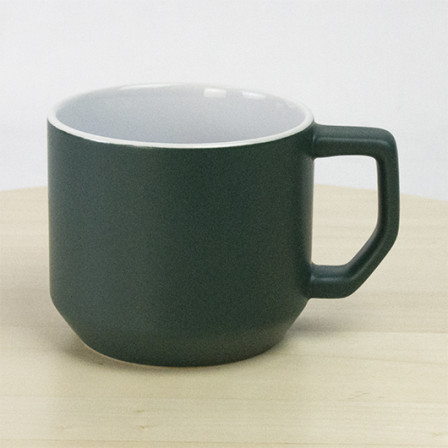 QUADRA, Керамічне горнятко з оригінальною геометричною ручкою, 330 мл під нанесення зображення