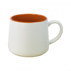 Керамічне горнятко KINGA 330 мл зовні матове біле, в середині глянцеве