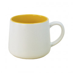 Керамічне горнятко KINGA 330 мл зовні матове біле, в середині глянцеве