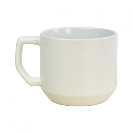 QUADRA, Керамічне горнятко з оригінальною геометричною ручкою, 330 мл