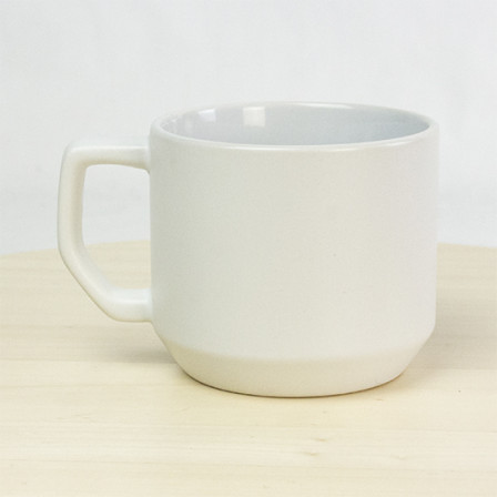 QUADRA, Керамічне горнятко з оригінальною геометричною ручкою, 330 мл