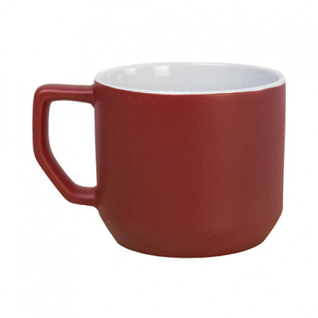 QUADRA, Керамічне горнятко з оригінальною геометричною ручкою, 330 мл