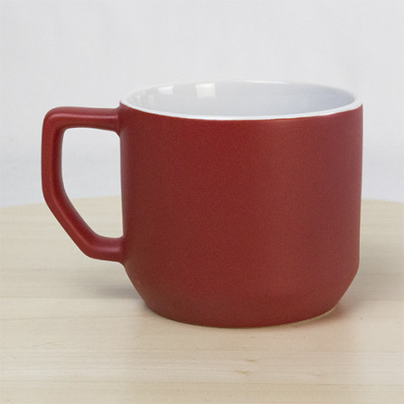 QUADRA, Керамічне горнятко з оригінальною геометричною ручкою, 330 мл