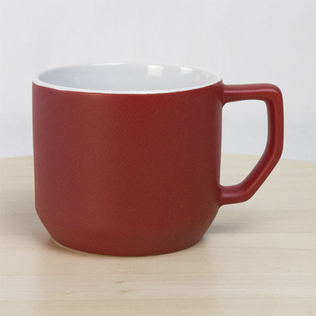 QUADRA, Керамічне горнятко з оригінальною геометричною ручкою, 330 мл