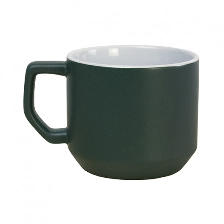 QUADRA, Керамічне горнятко з оригінальною геометричною ручкою, 330 мл