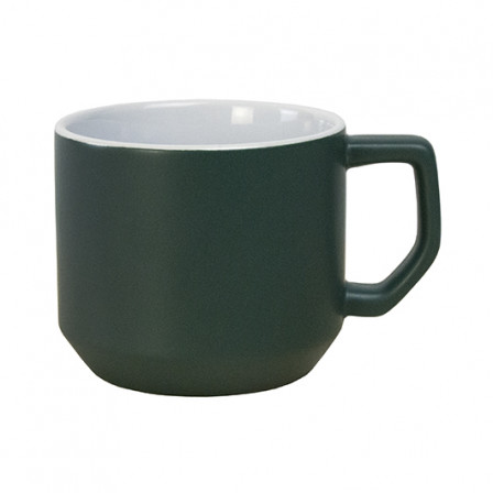 QUADRA, Керамічне горнятко з оригінальною геометричною ручкою, 330 мл