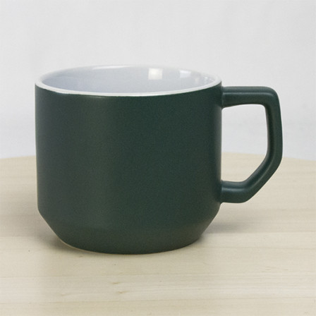 QUADRA, Керамічне горнятко з оригінальною геометричною ручкою, 330 мл