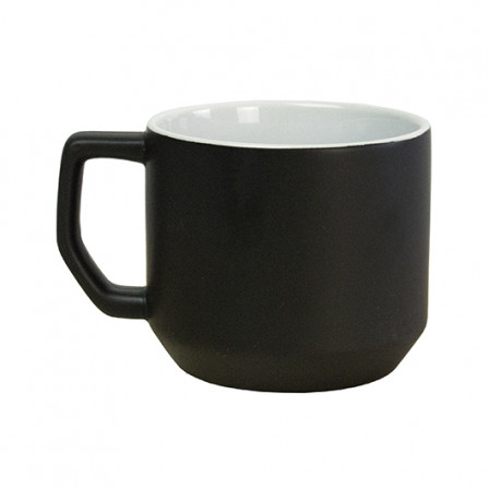 QUADRA, Керамічне горнятко з оригінальною геометричною ручкою, 330 мл під нанесення зображення