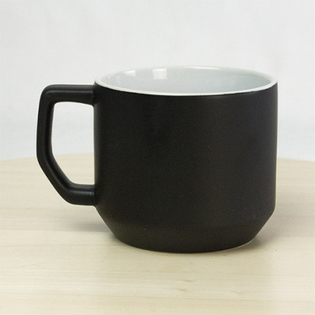 QUADRA, Керамічне горнятко з оригінальною геометричною ручкою, 330 мл під нанесення зображення