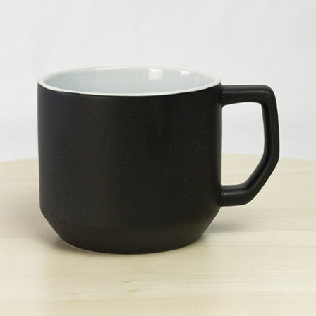 QUADRA, Керамічне горнятко з оригінальною геометричною ручкою, 330 мл під нанесення зображення