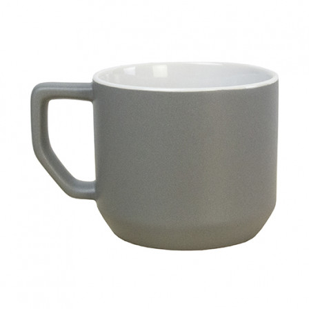 QUADRA, Керамічне горнятко з оригінальною геометричною ручкою, 330 мл