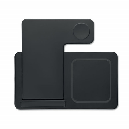 Зарядна станція 3-в-1 з подвійною котушкою (15W, Apple Watch, TWS) складна бездротова, DOCK3