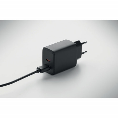 Зарядний пристрій мережевий GaN 65W (USB-A + Type-C, PD), EXTEN