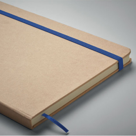 ROUTE, Блокнот A5 з твердою обкладинкою з переробленого картону під кольорове гравіювання в колір резинки, 80 арк