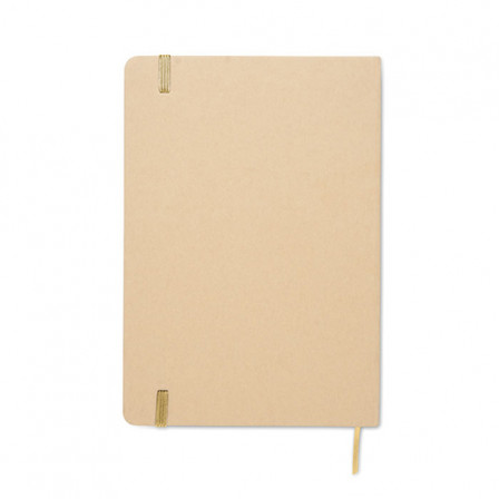 ROUTE, Блокнот A5 з твердою обкладинкою з переробленого картону під кольорове гравіювання в колір резинки, 80 арк