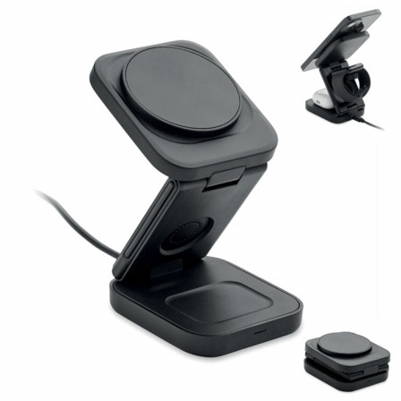 Зарядна станція 3-в-1 (15W, MagSafe, Apple® / Samsung®) складна бездротова, SATELIT