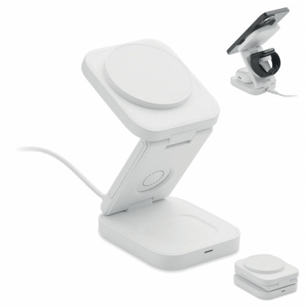 Зарядна станція 3-в-1 (15W, MagSafe, Apple® / Samsung®) складна бездротова, SATELIT