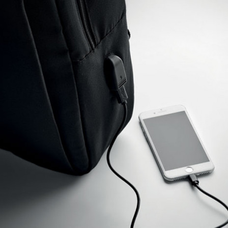 SEOUL, Рюкзак для ноутбука з 300D RPET з USB-портом, 29х12х41 см