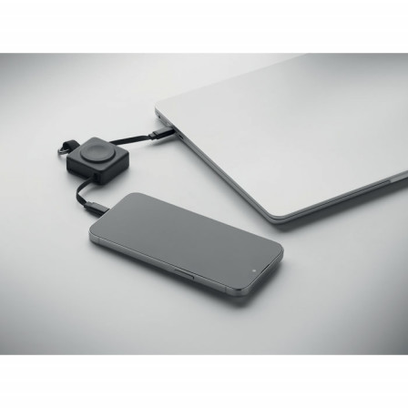 Висувний кабель Type-C 100W із зарядкою для смарт-годинників Apple® / Samsung®, SKILFUL