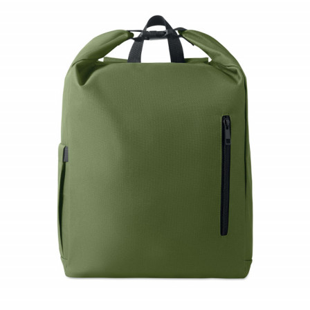 UNITON, Екологічний рюкзак Roll-top для ноутбука 15" (600D RPET), 31х14х46 см