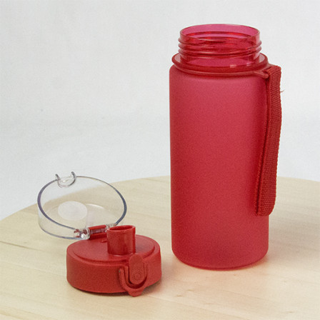 OSLO, Пляшка з ремінцем та прозорою кришкою, 520 мл, Tritan™ під нанесення зображення