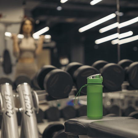 OSLO, Пляшка з ремінцем та прозорою кришкою, 520 мл, Tritan™ під нанесення зображення