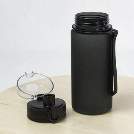 OSLO, Пляшка з ремінцем та прозорою кришкою, 520 мл, Tritan™ під нанесення зображення