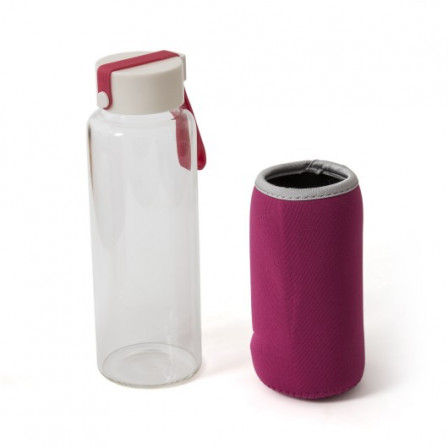 Пляшка MILLENNIUM 450 мл, скло/неопрен під нанесення зображення