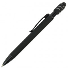 RELAXA, Ручка-антистрес зі спінером, стилусом та кольоровими UV елементами, метал/софт-тач