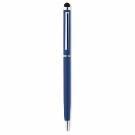 NEILO TOUCH, Ручка-стилус кулькова із поворотним механізмом із переробленого алюмінію з блискучим хромованим кліпом, Ø0,71x3,5 см