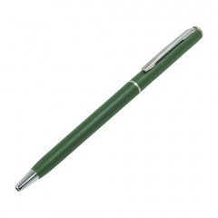 TIA, Ручка пластикова зеленого кольору з металевим кліпом, 13 см