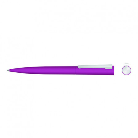BRUSH GUM, Ручка кулькова з матовим покриттям Soft-Touch, метал