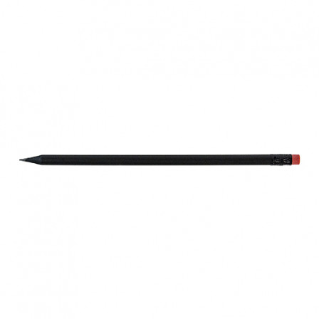 Олівець простий заточений з кольоровою гумкою, BLACK STRIPE, Ø7x190 мм