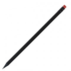 BLACK STRIPE, Олівець простий заточений з кольоровою гумкою, Ø7x190 мм