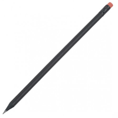 BLACK STRIPE, Олівець простий заточений з кольоровою гумкою, Ø7x190 мм