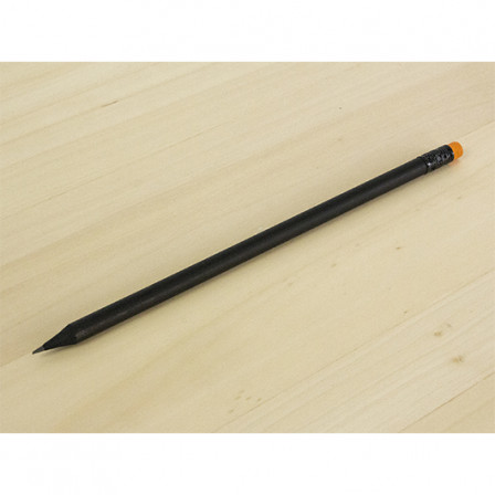 Олівець простий заточений з кольоровою гумкою, BLACK STRIPE, Ø7x190 мм