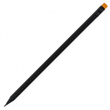 Олівець простий заточений з кольоровою гумкою, BLACK STRIPE, Ø7x190 мм