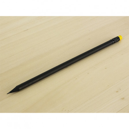 Олівець простий заточений з кольоровою гумкою, BLACK STRIPE, Ø7x190 мм