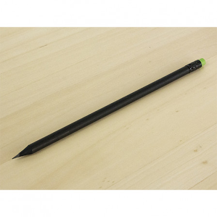 Олівець простий заточений з кольоровою гумкою, BLACK STRIPE, Ø7x190 мм