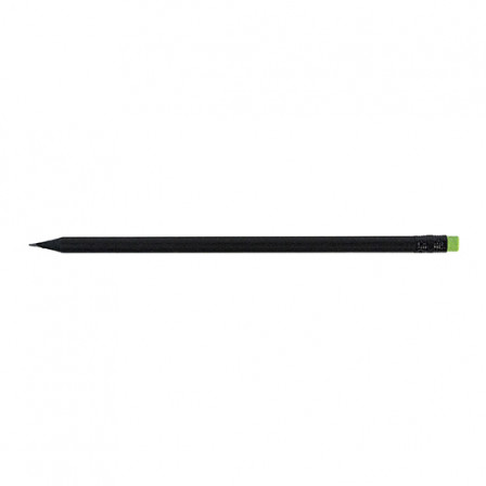 Олівець простий заточений з кольоровою гумкою, BLACK STRIPE, Ø7x190 мм