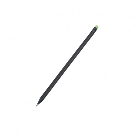 BLACK STRIPE, Олівець простий заточений з кольоровою гумкою, Ø7x190 мм