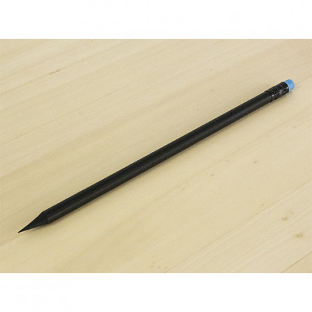 Олівець простий заточений з кольоровою гумкою, BLACK STRIPE, Ø7x190 мм