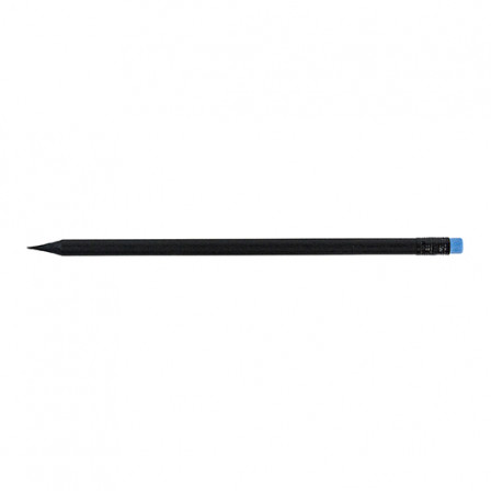 Олівець простий заточений з кольоровою гумкою, BLACK STRIPE, Ø7x190 мм