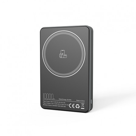 Павербанк 10 000Mah/38,5Wh з в 1 для зарядки смарт годинника, навушників та інших гаджетів. Magsafe, підставкою та брелоком кабелем Type-C/Type-C. Швидкісна зарядка PD20W, THOR