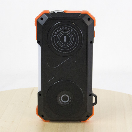 Павербанк 20 000Mah/74Wh з сонячною панеллю, LED ліхтарем та світильником. Бездротова зарядка 15W, карабін та подовжений кабель Type-C, VEXOR
