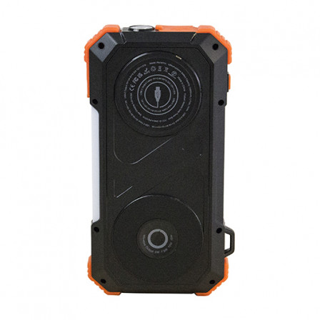 Павербанк 20 000Mah/74Wh з сонячною панеллю, LED ліхтарем та світильником. Бездротова зарядка 15W, карабін та подовжений кабель Type-C, VEXOR