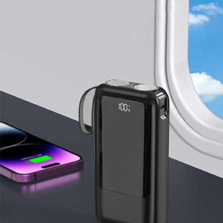 Зарядний пристрій GELIOS на 20000 mAh зі швидкою зарядкою, лихтариком та ріменцем